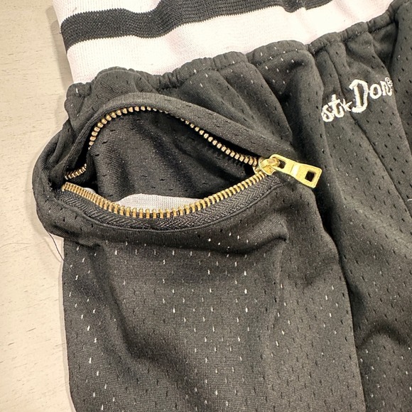 VTG Just Don Brooklyn Nets Basketball Shorts Mens M Black White BKLYN Mesh Lux - Picture 5 of 8